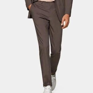 Suitsupply Brown Cotton Trousers